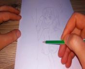 Beautiful Japanese woman enjoys a big dick from pencil draw ing woman eyes
