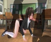 3D HENTAI Schoolgirl fucks in doggystyle and gives blowjob from naughty hentai schoolgirl fucked in locker room