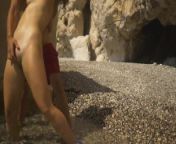 LITERAL SEX ON THE BEACH! CUM SHOT ON THE TITS TO FINISH! from choking girls in public