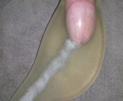 huge load of pee in condom and cumshot in it | horsengine from pissing condom