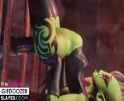 Lord Dominator Sex Machine Deep Anal with Belly Bulge and Cumflation 3d animation with sound from overload of anal