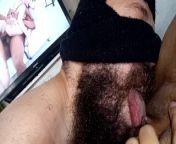 cuck sucking pussy while slut cum in her mouth watching anal dp in porno👅💦💦💦🥵 from alana mansour porno mr roboto