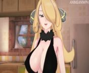 Cynthia Rewards You for Winning the Pokemon League - Anime Hentai 3d Uncensored from cynthi