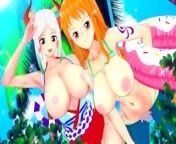 Spending the Best Creampie Vacations with Nami and Yamato - One Piece Anime Hentai 3d Compilation from one piece boa hancock momonga hentai