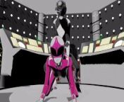 Black and Pink ranger Doggystyle Anal from power rangers dinn thunder 3g