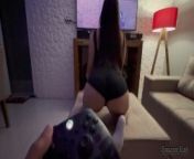 Playing video games and fucking this hottie from bangla sex beg com