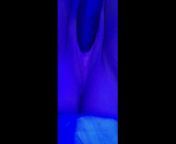 ThAtS ToO BiG FoR HeR LiTtLe MoUtH 💙 big tit blonde goth in fishnet sucks fingers, rubs pussy in UV from areeya oki asian4you