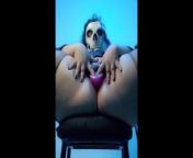 Ghost has a dildo in her fat pussy from ghost girls