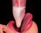 CLOSE UP: HORNY Mouth MILKING All CUM into CONDOM and BROKE IT! BEST Milking BLOWJOB ASMR 4K from somali