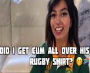 Cute rugby fan Aaliyah Yasin sucks cock for huge facial from african anmaisex