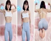 Adorable petite and nerdy Asian muscle girl flexes for you in leggings from hot n sexy hollywood actress ayna xxx video sxxe nasrin bangladahi xst