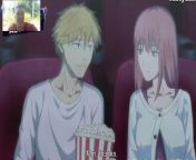 Makima gave Denji a long-awaited blowjob and swallowed his sperm in the cinema (alexhothenta) from hinde cine
