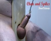 I put my Pet in to the chair and tease him with a spiked roller from englishxxmovie
