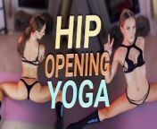 Hip Opening Yoga Workout in Lingerie with Hannahjames710! Splits, Squats and more for your Butt! from tamanna hip touch scene