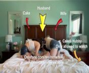 Cuckquean wife helps cuckcake fuck her husband - cakes cuck cleans and reclaims from sabar sans slip