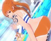 NOJIKO NAMI ONE PIECE GETS DESTROYED AT THE BEACH - HENTAI 3D + POV from larache 24