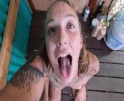 Piss and Spit On My FACE!! Slutty Teen in shower!! from spit in my mouth