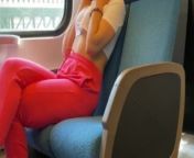 Blowjob in public in the train unknown girl! from desisex gropping in bus train