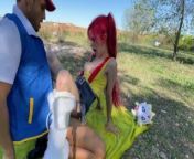 Outside Pokemon Battle Ash and Misty gets Hot an Wet from ash pokémon sex poth