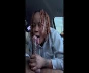 Stranger Walks Up But I Won’t Stop Sucking Til He Nuts! from sloppy blowjob in the car choking on dick while driving through a small town close up blowjob