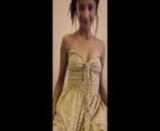 Naughty Petite Latina Brunette In Summer Dress from 7std school girl removing dress