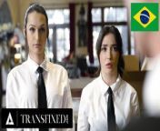 TRANSFIXED - Busty T-Girl Khloe Kay Fucks Bubble Butt Jane Wilde At Work! (Portuguese Subtitles) from trinidad and t