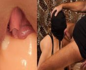 Female Slave Training Day 16 28 - threesome training with dildo, cock sucking and cum in mouth from 16 up