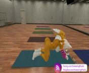 VR Pornstar Sneezing Pixels stretching in the gym, before her photo shoot from porn deepika singh photo