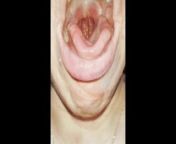A blondie teen has a really bad cough shes coughing and spitting with mouth and throat open close up from the fetish vixen longest uvula thisvid com