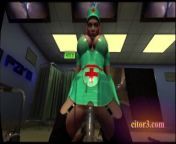 Citor3 3D VR Game latex nurses pump seamen with vacuum bed and pump from ethio habesha sex vide