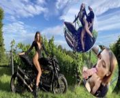 Real Public Sex on Motorcycle get Fucked HARD Porn Star after Extreme ride on Ducati - Julia Graff from mota chucha