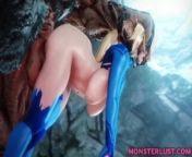 Watch This Blonde Slut Get Her Pussy Destroyed By A Monster - 3D Hentai from 3d horror monsters