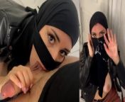 HIJABI I LÆDER MODTOG MANGE CUM PÅ NIKAB from arabic fat hijabi actress fuck